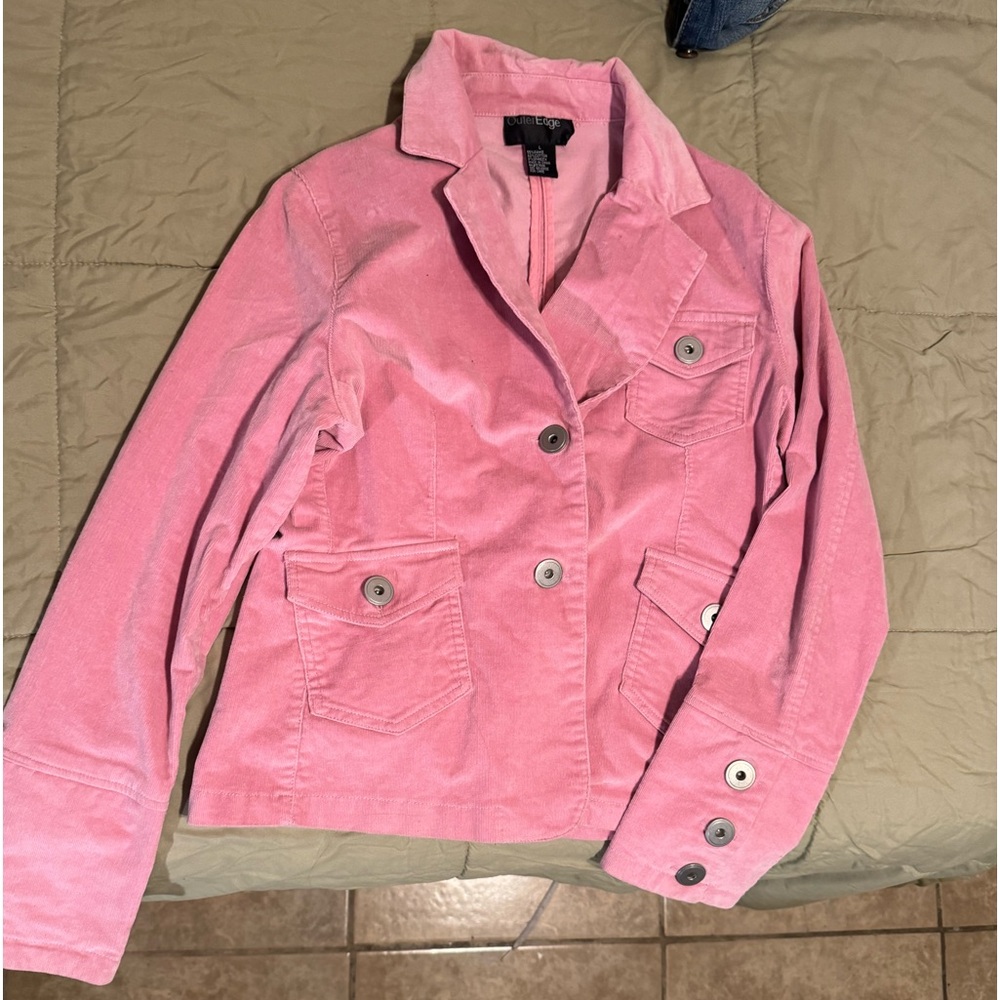 pink velvet jacket